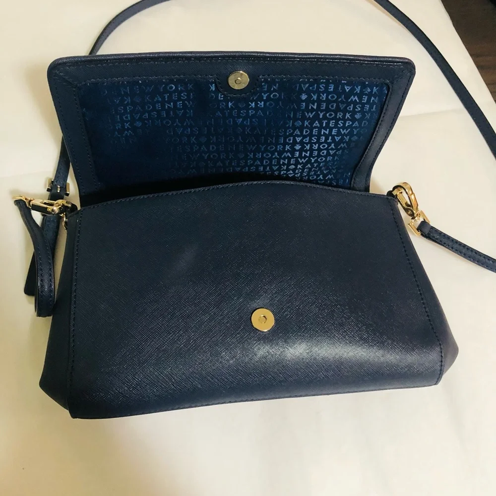 ❤️SOLD❤️Kate Spade Newbury Lane Caining Crossbody  Handbag Navy Blue💎 - Picture 3 of 11